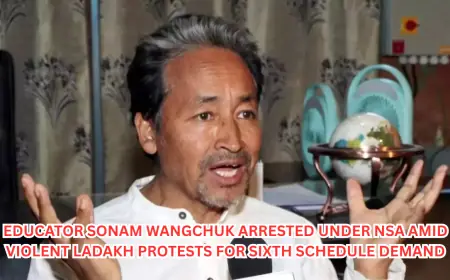 Modi Government Slams NSA on Sonam Wangchuk as Ladakh Erupts: Police Firing Kills Kargil Veteran in Protest Over Sixth Schedule